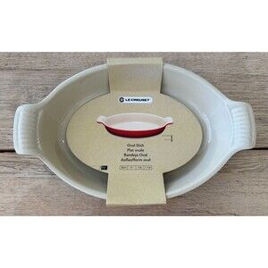 Le Creuset Heritage Stoneware 1.7 qt Oval Au Gratin Baking Dish Ocean Blue NEW